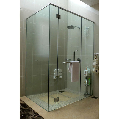 Villa Duschzimmer mit Texturglas Ecke Türrahmen und Plexi Glas Acryl Gehäuse