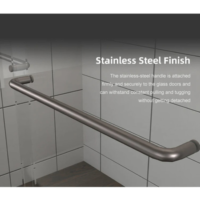 Moderne Minimalistische Badezimmer 8mm gehärtetes Glas Diamant Schwenk Dusch Tür mit 2 Griffe