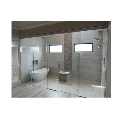 80X80 Schwarz Kleines Quadrat Glas Duschgehäuse Kabine für Zuhause Flach poliert Rand Arbeit