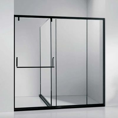 Lüfterform Zwei Schiebetüren Duschkabine mit gehärtetem Glas und individueller Anfrage