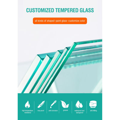 Flachpoliertes gehärtetes Glas für Gebäude 3mm 4mm 5mm 6mm 8mm 10mm 12mm