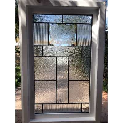 Massivglas, klar und Bronze/Bram/Blau/Grüner Muster/Bild für Fenstertüren