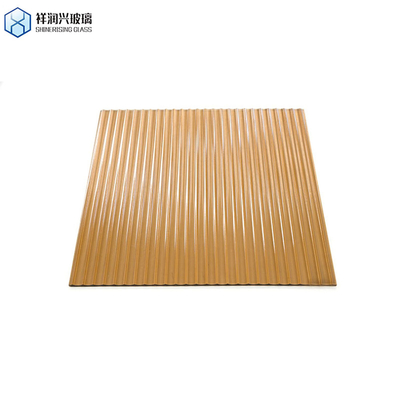Regen/Diamant/Wasserkunst Dekorationschemikalie Gehärtet gepresstes Glas Qingdao Muster Braunes Aufgestaubtes Glas