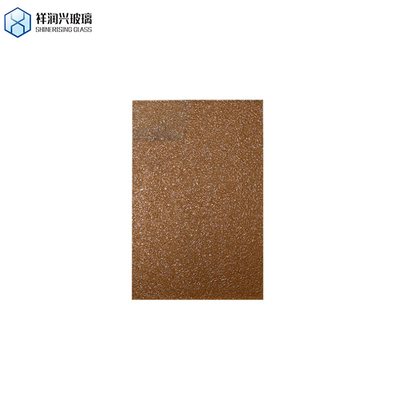Regen/Diamant/Wasserkunst Dekorationschemikalie Gehärtet gepresstes Glas Qingdao Muster Braunes Aufgestaubtes Glas