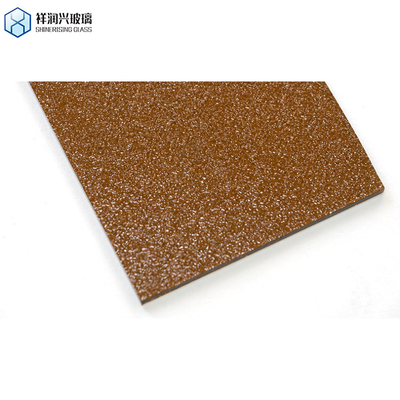 Regen/Diamant/Wasserkunst Dekorationschemikalie Gehärtet gepresstes Glas Qingdao Muster Braunes Aufgestaubtes Glas