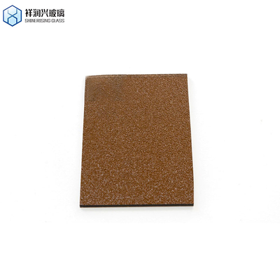 Regen/Diamant/Wasserkunst Dekorationschemikalie Gehärtet gepresstes Glas Qingdao Muster Braunes Aufgestaubtes Glas