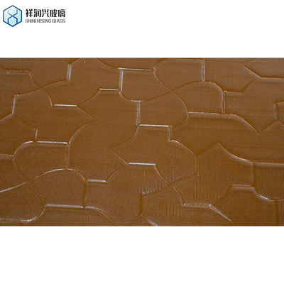 Dicke braune Glasmuster mit 3 mm 3,2 mm 4 mm Flachgestaltung und dickem Kristallmuster