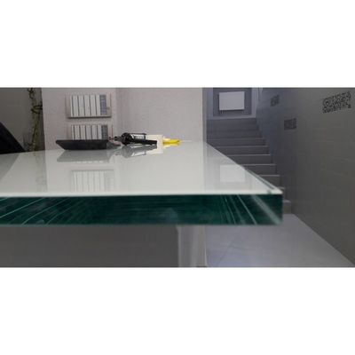 Flat Polstered Edge Fleck gedruckt gehärtetes Glas 4mm 6mm 8mm 10mm für die Küche Splashback