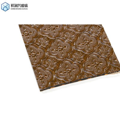 ISO-zertifizierte 3mm-8mm klare Bronze Karatachi Qingdao Mistlite Flora Fluted Muster Glas