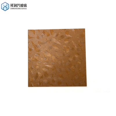 Massivstruktur Dekorationsglas mit braunem Prägungsbild und 3 mm, 4 mm und 5 mm Dicke
