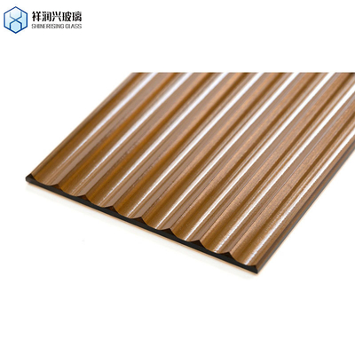 4-6 mm klarfarbiges Blumenmusterglas für Duschbildschirm Fenster Küche Braunes Prägeglas