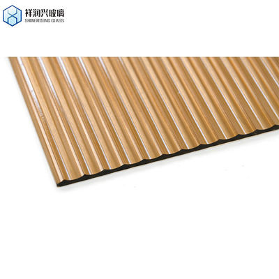 angepasstes Musterfarbglas 3 mm, 4 mm, 5 mm, braun, geprägtes Glas für Möbel