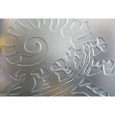 Moru Fluted Spotswood Regenbogen Kathedrale Satinlite Ozeanische Aqualite Textur Muster Drahtglas für 5