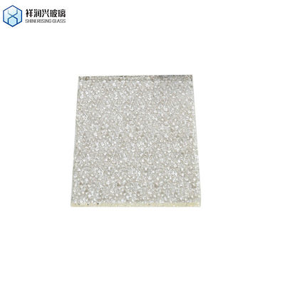 Handgefertigt Massivfarbe Rahmenlose weiße Streifen gehärtetes Glas Muster Fuß in Duschbildschirm