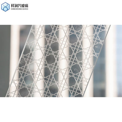 Einfachglas Badezimmerglas 2024 12mm Tempered Acid Etched Muster Glas angepasst