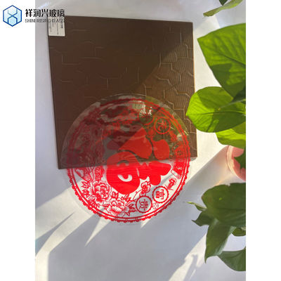 Durchsichtiges Floatglas 4mm Bronze Diamantmusterglas mit SGS-Zertifikat