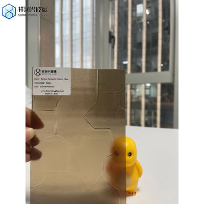 Durchsichtiges Floatglas 4mm Bronze Diamantmusterglas mit SGS-Zertifikat
