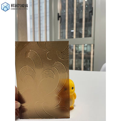 Customized Bronze Farbe Moru Muster Glas für Bauglas 5 Jahre Nachverkaufservice