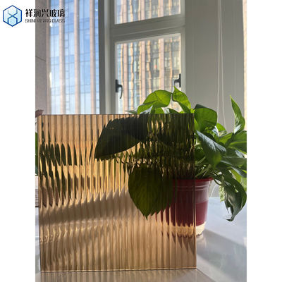 5mm 6mm 8mm Euro Bronze Moru Fluted Textured Reed Muster Glas gehärtet Schrank Tür