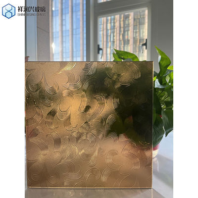 5mm 6mm 8mm Euro Bronze Moru Fluted Textured Reed Muster Glas gehärtet Schrank Tür