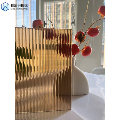 Flachpoliertes Bronze-Bambus-Glas mit Muster für die angepasste Dicke