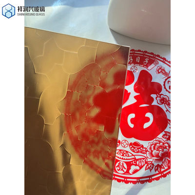 4mm Braun Moru Flutenmuster 10mm Klarglas Panel Trennwand Heißschmelzgehärtetes Glas