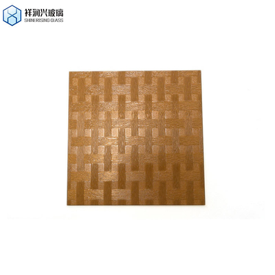 4 mm extra klares gehärtetes Spiegelmuster Glas zerkleinerte Quadrate Panel Spiegel klares Glas