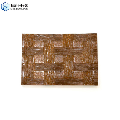 4 mm extra klares gehärtetes Spiegelmuster Glas zerkleinerte Quadrate Panel Spiegel klares Glas