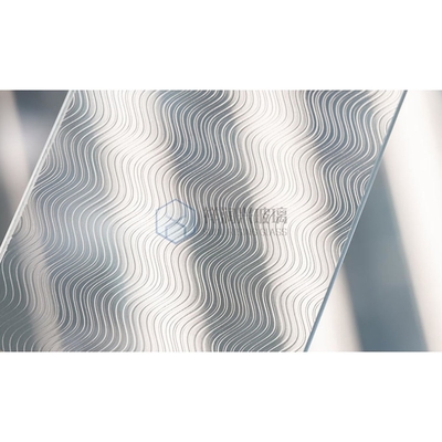 Innenarchitektur Schnitzglas-Textur 3D-Visuelles Aussehen 1830*1220-1500*2000-1830*2440-2134*2440