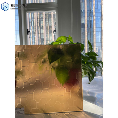 Festfarbiges gehärtetes Glas 4mm-19mm gestreutes Musterglas Dekorationsmuster Kunstglas