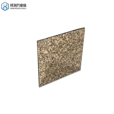 Temperglas-Badspiegel mit luxuriösem 5mm 4,8mm 4mm goldenem Antiquitäten-Panel
