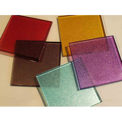 Grünes Glas Türdekoration 4mm Tempered Art Irisescent Glas mit Dichroic Beschichtung