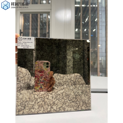 Moderner Stil Antike Spiegel Glas Badezimmerspiegel mit Distressed Gold Gelb Design