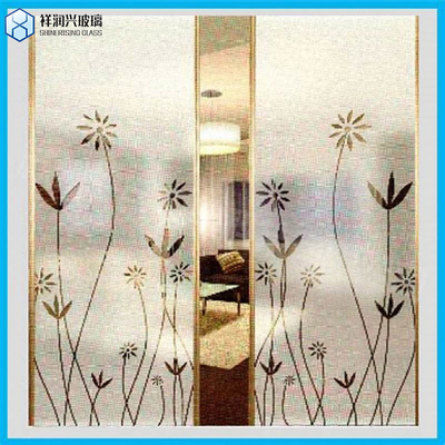 Qingdao 3mm-6mm Blau Flora Glas Klares Moru Musterbildglas mit CE ISO9001 Verhärtetes Sicherheitsmuster Datenschutzglas Flachpolierte Kante Arbeit