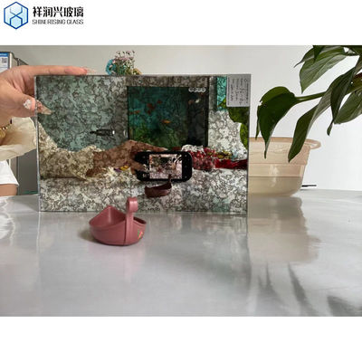 Silberfarbe Antike Spiegel Glas Großer Vintage Wandspiegel für Hotelmöbel