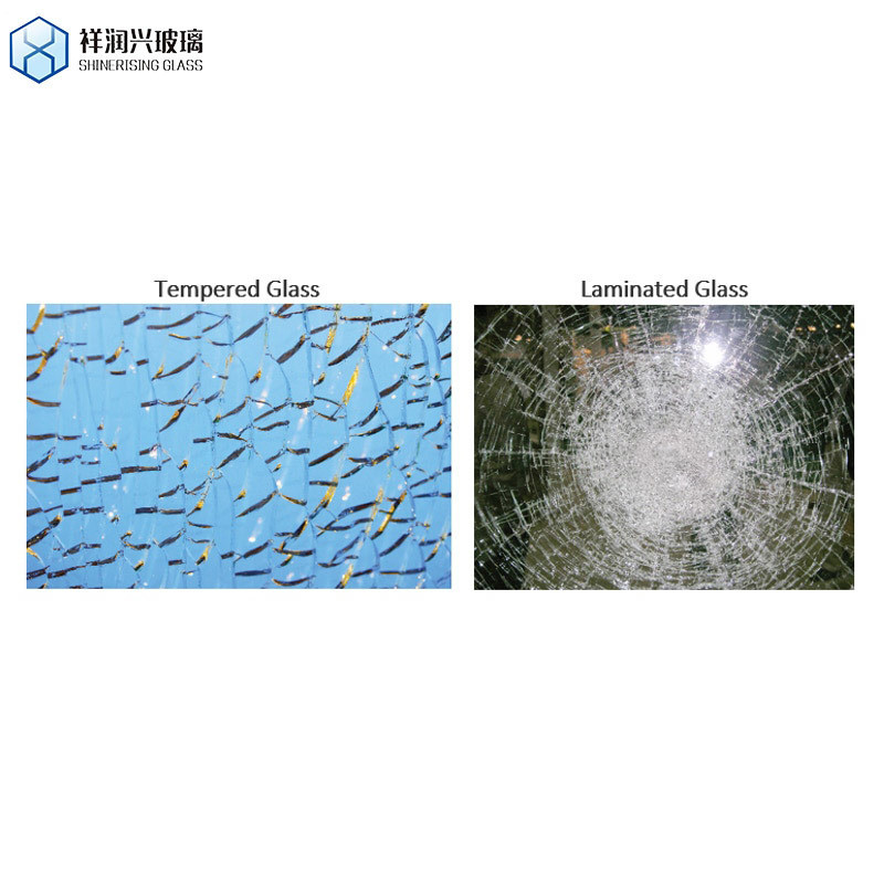 Flat Safety Tempered Toughened Clear Colored PVB Sgp Laminated Glass für den Bau