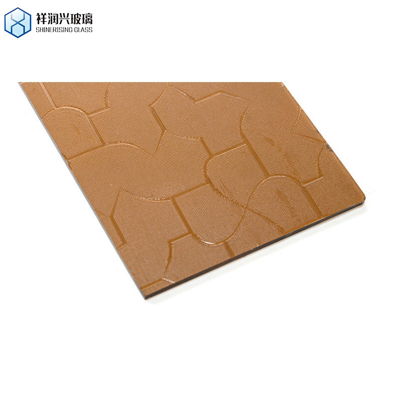Massivstruktur Dekorationsglas mit braunem Prägungsbild und 3 mm, 4 mm und 5 mm Dicke
