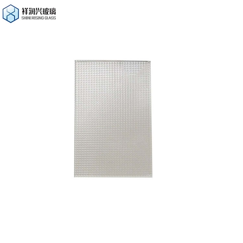Maßgeschneiderte Karatachi Qingdao Mistlite Flora Fluted Muster Glas Flach poliert Rand Arbeit
