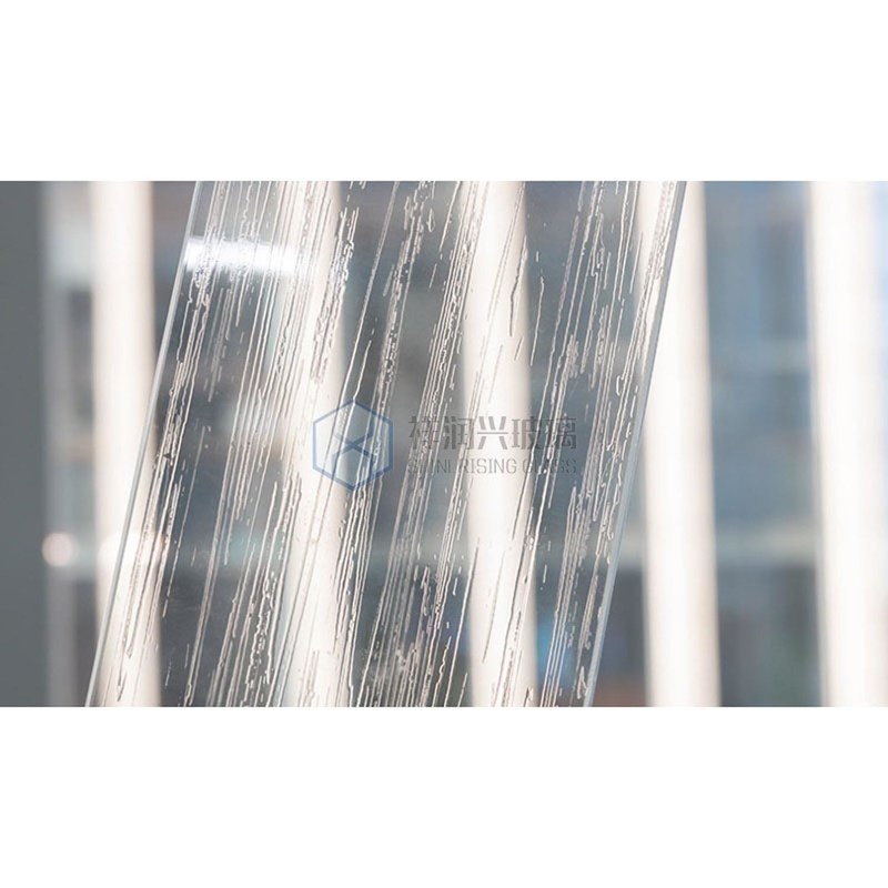 Farbige Texturen Schnitzkunst Glas Wanddekoration mit flachen polierten Kanten und Schichten