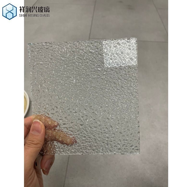 Durchsichtiges Canelado Moru Musterglas 3,5 mm mit Glasfarbe