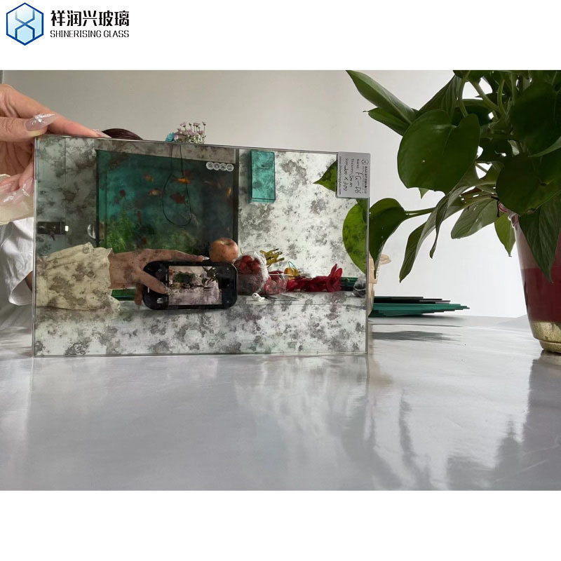 Glasrahmen Dekorationsplatten für Wände Himmelsblau Grau Antike Spiegelfliesen für Handwerk